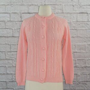 Vintage 50s Baby Pink Cardigan Sweater